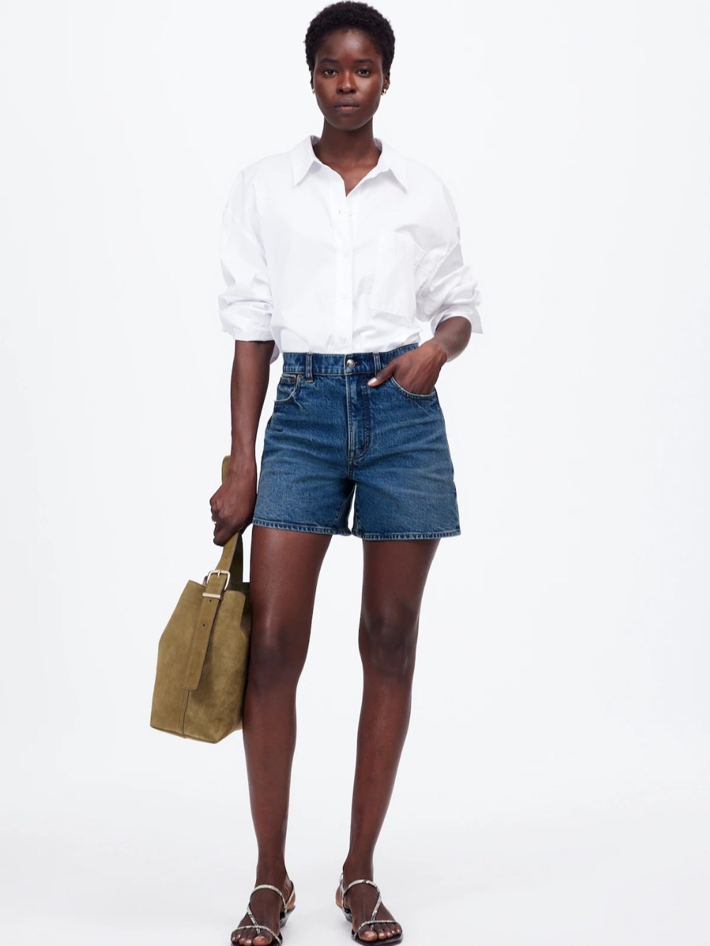 Madewell The Perfect Mid Length Denim Shorts